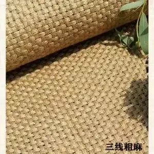 tissu jute rustique beige clair tissé grossier antidérapant textile naturel occasion bricolage simple