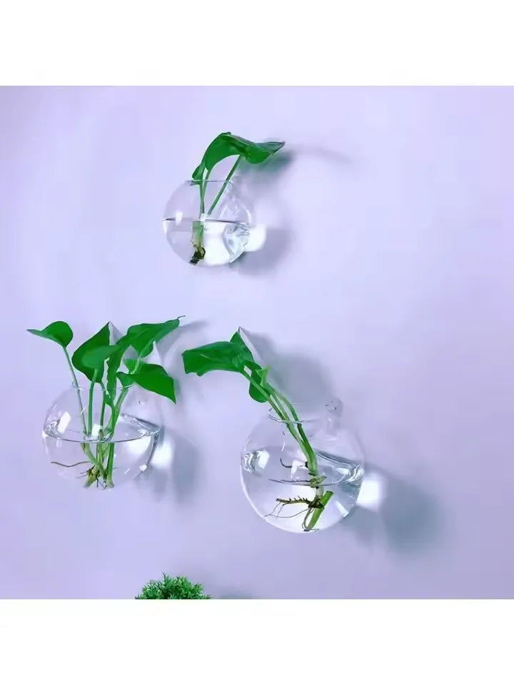 vases murals verre transparents modernes autoarrosants décoration maison fixés adhésifs