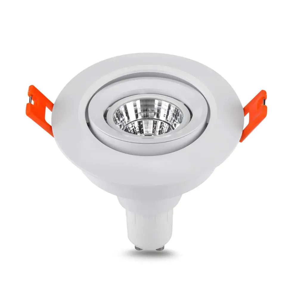 projecteur led spot blanc moderne 90mm gu10 clips orange 24v 260v 10w