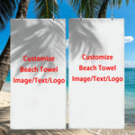 serviette plage personnalisable microfibre blanche moderne clips absorption rapide toilette