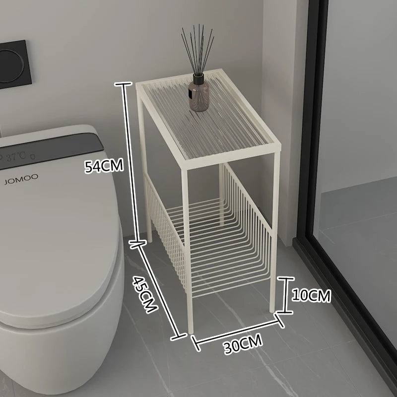 table salle bain moderne métal blanc texture grille gris marbre