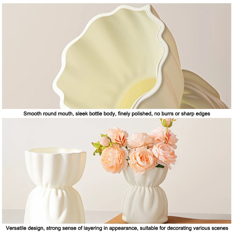 vase blanc moderne minimaliste plastique souple décoration intérieur arrondi chambre salon