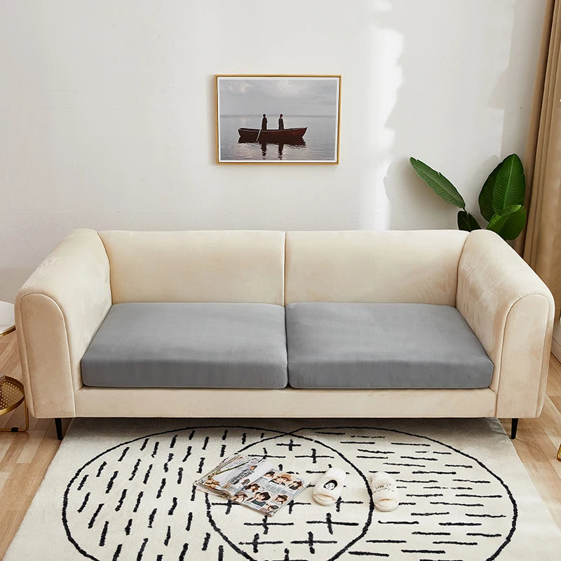 Housse de coussin antidérapante blanche détaillée