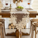 chinois brodé polyester translucide ruban or blanc classique noël maison restaurant européen
