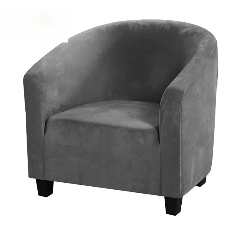 housse fauteuil velours bleu marine blanc moderne anti dérapante machine opaque