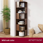 étagère d'angle bois chêne clair moderne adhésive multi fonction rangement livres objets décoration 150cm