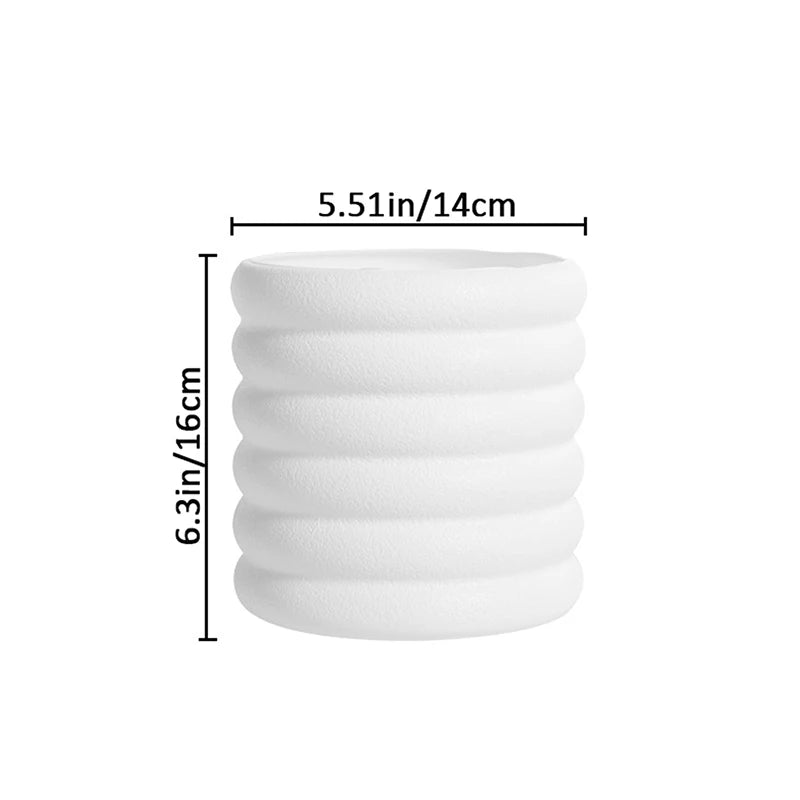 pots fleurs intérieures blancs moderne rayures horizontales plastique jardinerie légumes