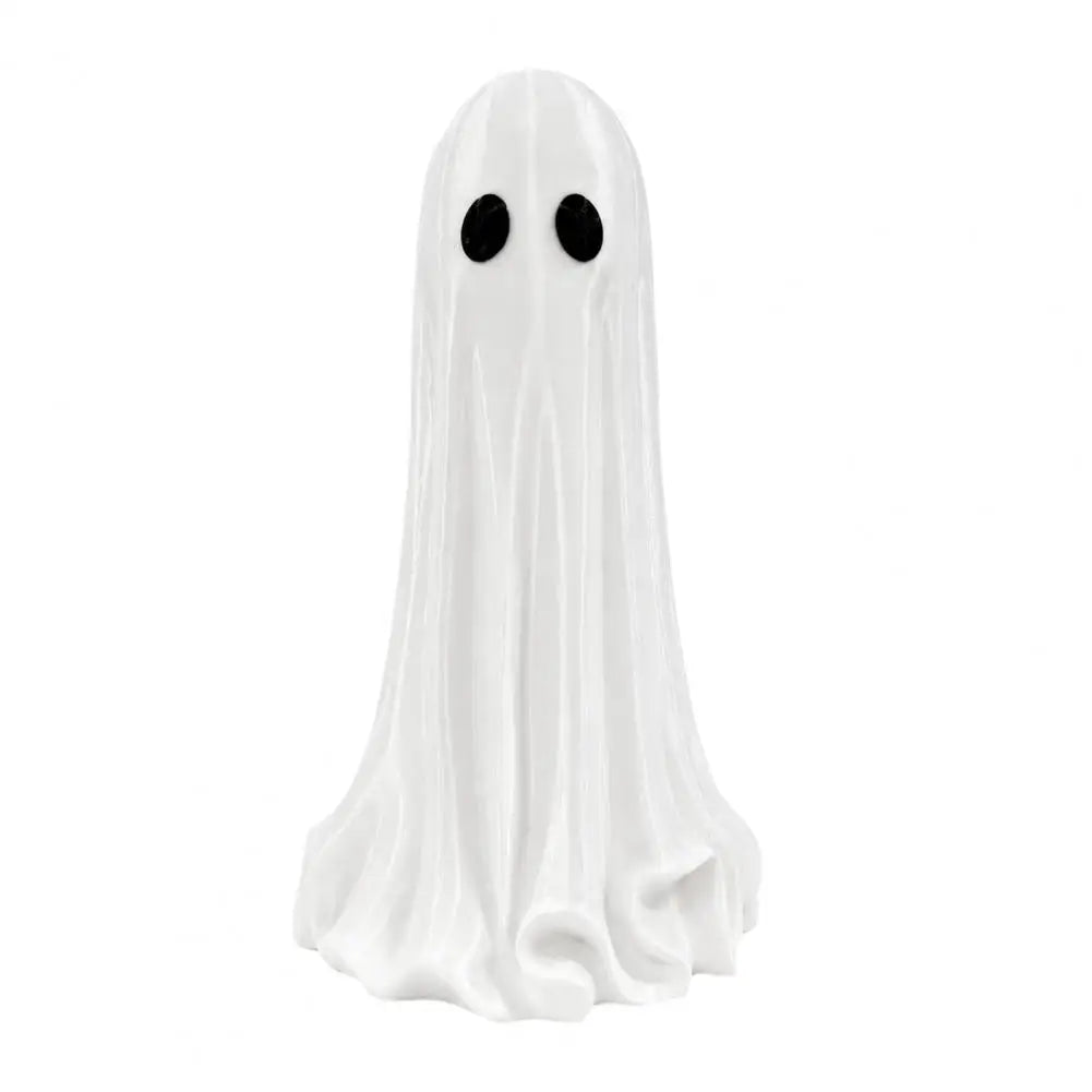 lampe fantôme transparente halloween oeil noir deco table led imprimée 3d plastique blanc fantaisie
