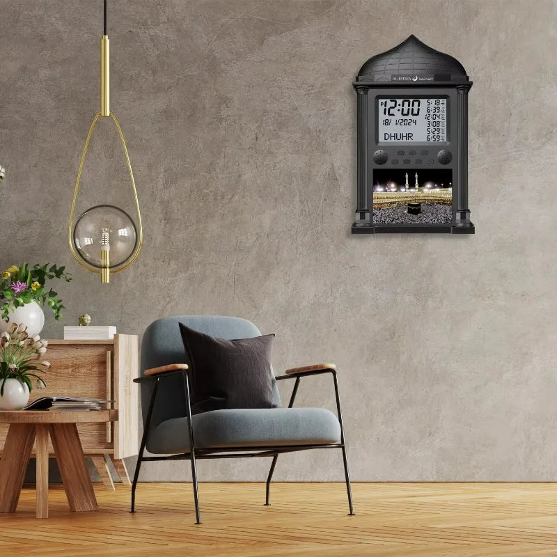 horloge murale numérique azan prières temps hijri calendaire multi langues son alarme İslamique