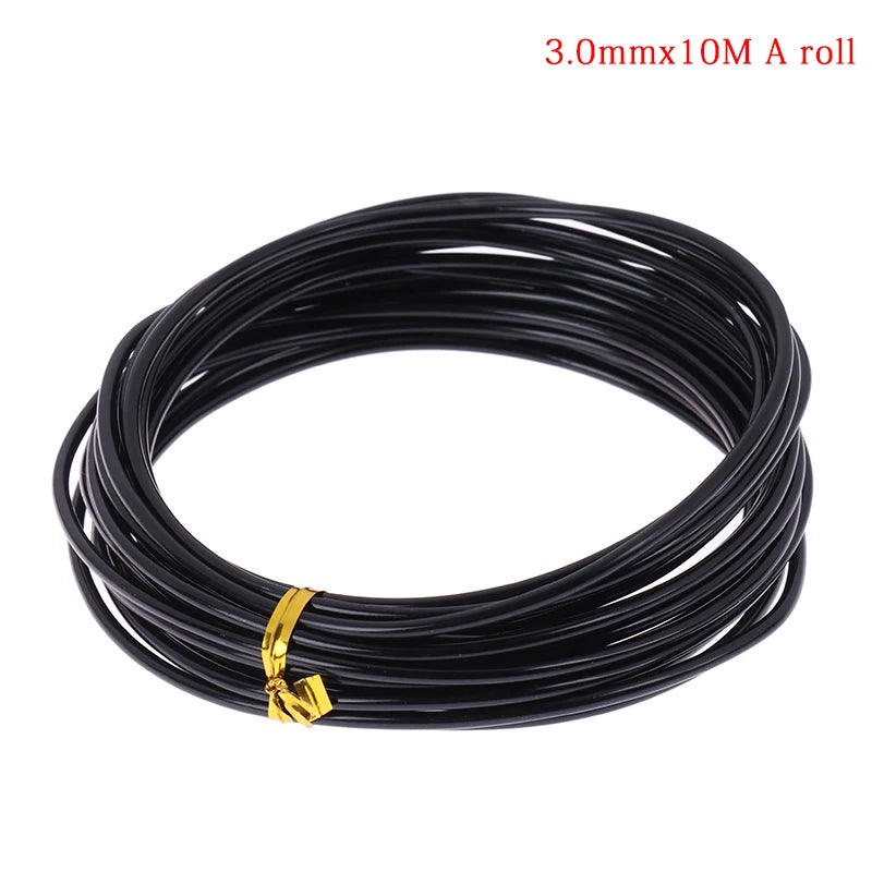 fil formation bonsaï métal noir marron gris 1mm 2mm 3mm 5m 10m jardinage