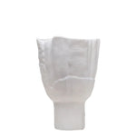 vases decoratifs resine blanc modernes texturés dimensions grandes petites