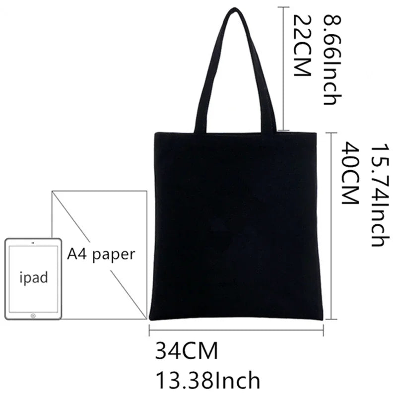 sac main femme toile noire shopper simple grand cabas shopping quotidien
