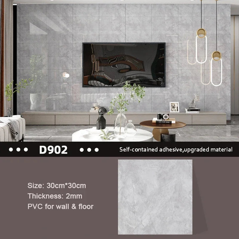 panneaux decoratifs murals marbre gris blanc adhésifs imperméables anti moisissures modernes resistant humidité respectueux