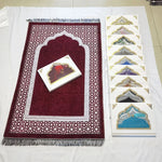 tapis prière polyester géométrique violet bleu moderne traditionnel sans BPA
