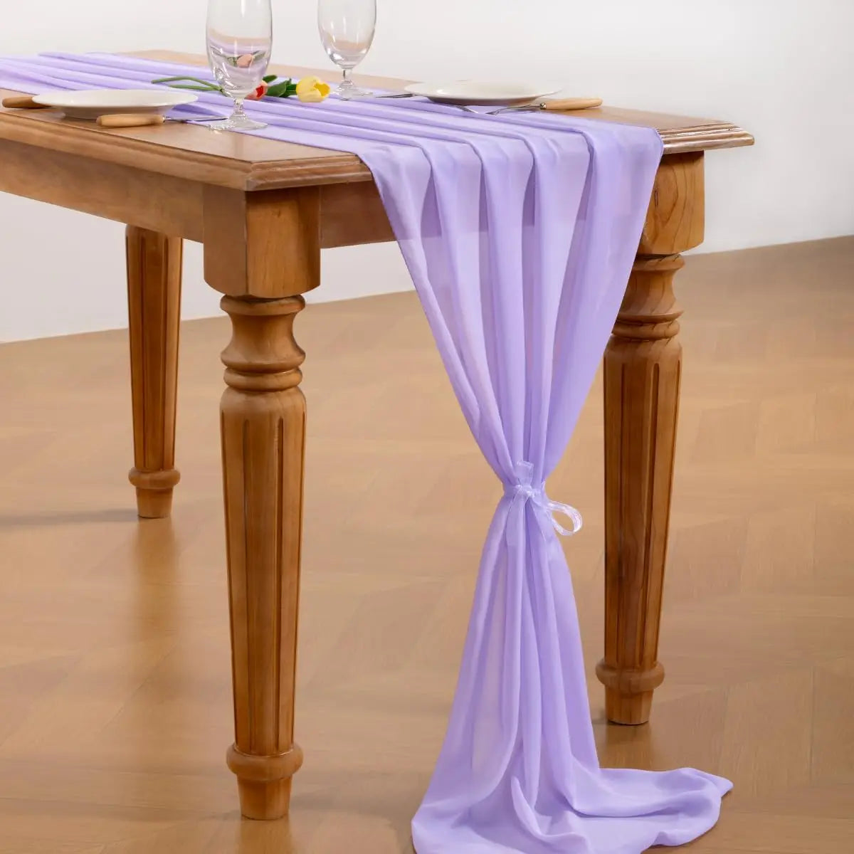 chinois moderne violetclair chemin table fixeruban opacité unimotif mariage fête transparent