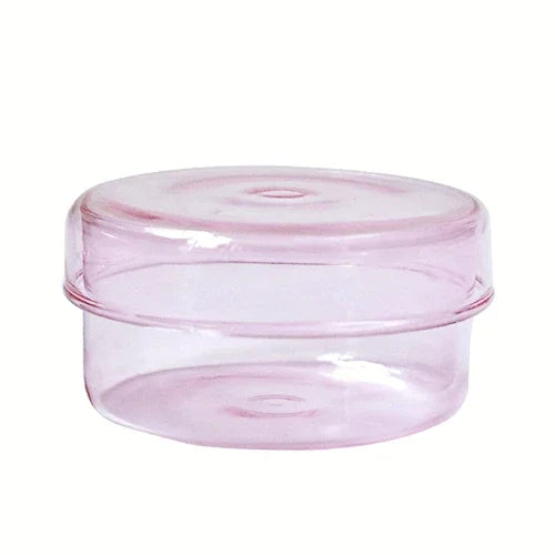 boîtes rangement verre transparentes modernes couleurs vert orange jaune rose clips papier respectueux environnement