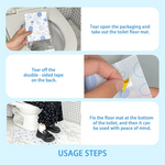 tapis toilette sol jetable adhésif double face moderne blanc bleu points 60cm 60cm entrainement