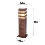 lampe solaire moderne imperméable noir marron clair texture bois transparente fixée aluminium ip55 ledextérieur