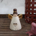 décoration maison ange céramique vase fleurs organisateur rangement panier tressé courge festive