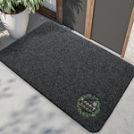 tapis gris floral antidérapant moderne porte bain sol facile nettoyer