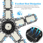 lampe garage led 10 panneaux ajustables e26 e27 industrielle moderne 6500k 150w