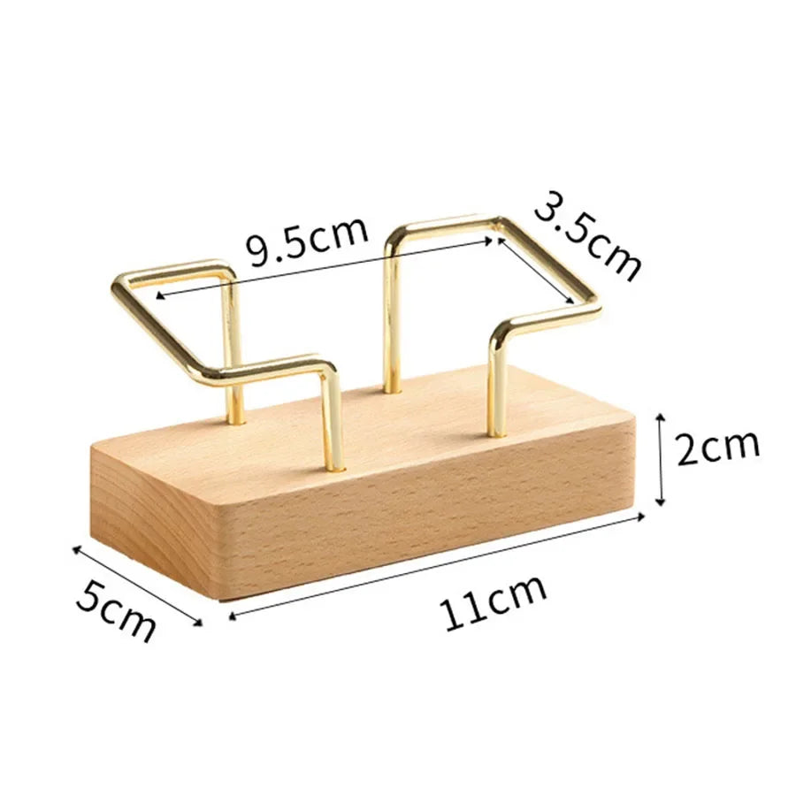 porte cartes support cartes bois marron doré minimaliste modernes