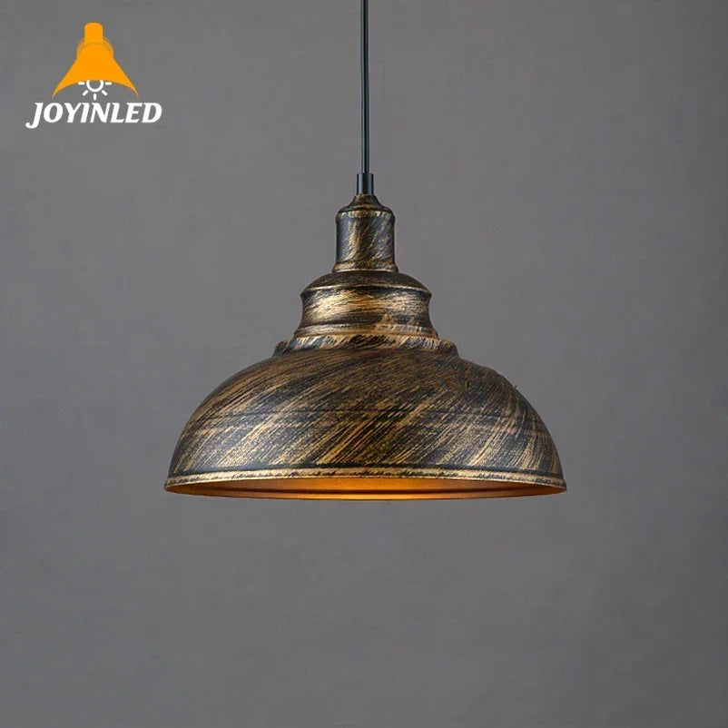 lampe suspendue industrielle vintage bronze argent noir métal vieilli câble suspendu sans ampoule 10m²