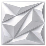 décoration murale panneau 3d blanc triangles géométriques moderne imperméable résistant humidité 30x30cm