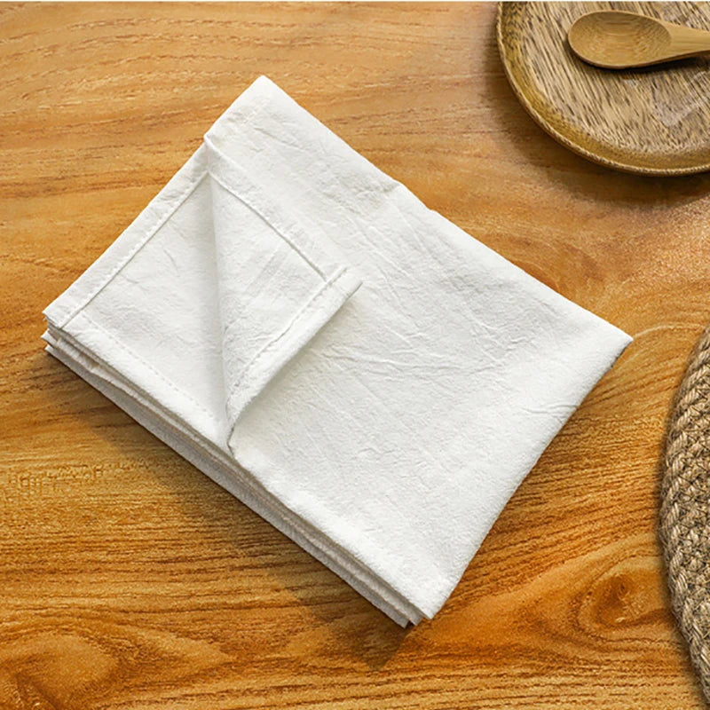 lot 50 serviettes cuisine coton bleu clair clips dorés table
