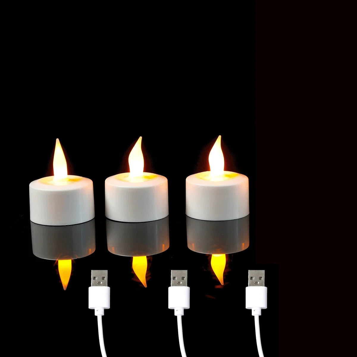décoration intérieure bougie led rechargeable sans flamme blanc moderne minimaliste adhésif usb