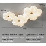 plafonniers moderne acrylique chrome plié blanc toucher interrupteur led couleurs réglables