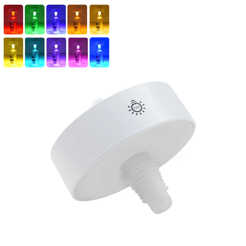 lampe bouteille vin transparente étiquette rouge imprimée fruits moderne led rechargeable
