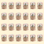 bougies poser blanc motif papier kraft fleurs blanches étiquette cœur rustique mariage remerciement 12