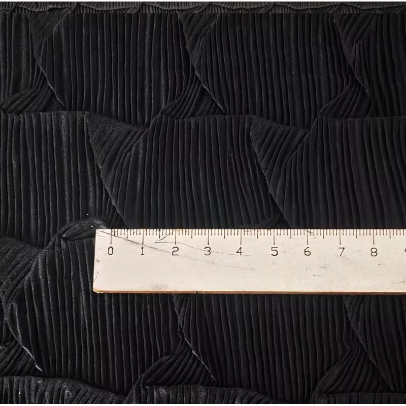 tissu noir texturé peau reptile opacité 60cm large tissu brocart respirant artisanal matériaux bricolage