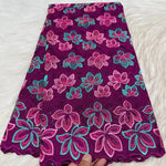 tissu coton voile dentelle broderie strass violet vert rose bleu mariage party