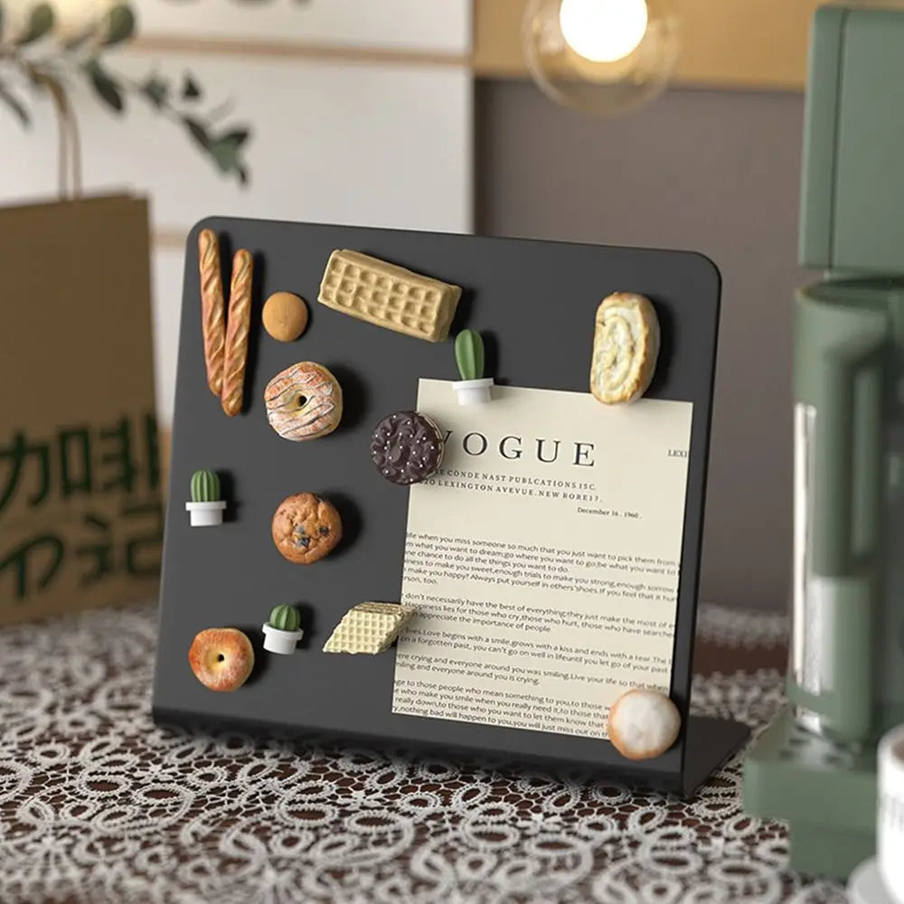 tableau magnétique noir cactus donuts moderne clips affichages notes minimaliste