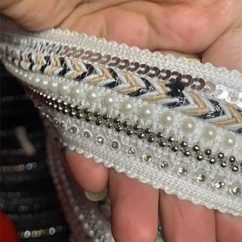 rubans décoratifs dentelle sequins élégants mariage rose doré vert bleu