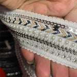 rubans décoratifs dentelle sequins élégants mariage rose doré vert bleu