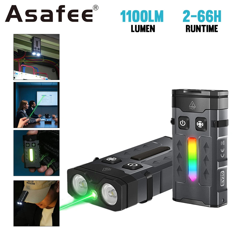 lampe torche multifonction noire led rechargeable clip magnétique texture métallique modes lumineux variateurs