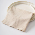 serviettes coton 40x40cm beige clair simple rustique réutilisables table maison party