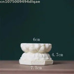 statuette artisanale bois blanc or fleurs lotus motifs floraux classique stand display craftsDecorationHomeAssement