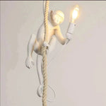lampe suspendue moderne or orange blanc noir singe lézard brillant résine e27