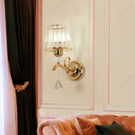 appliques murales or transparentes texture métallique motif éclairage led classique chambre salon cuisine