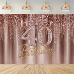 fond célébration anniversaire rose gold paillettes lettres dorées élégant occasion fête mariage