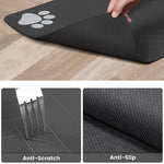tapis animal compagnie noir rayures imprimé bol nourriture adhésif moderne fonctionnel
