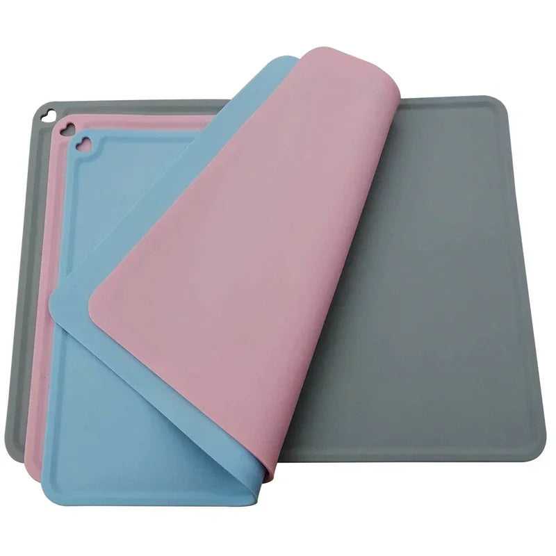 tapis silicone imperméable antidérapant rose bleu clair gris moderne fácil nettoyer yoga chiens