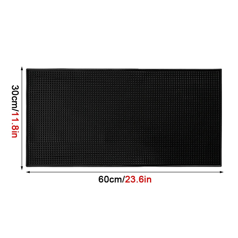 tapis bar antidérapant caoutchouc perforé moderne noir respectueux environnement 30cm 45cm 60cm