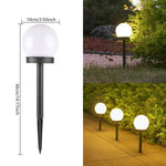 lumière solaire blanche moderne sphérique autoinstallation extérieure jardin décoration festiveextérieur led ip65 étanche