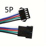 connecteurs led broches cable noir rouge vert bleu blanc clips utilitaires