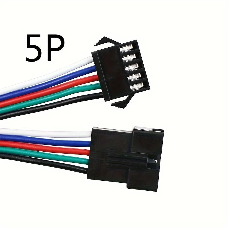connecteurs led broches cable noir rouge vert bleu blanc clips utilitaires